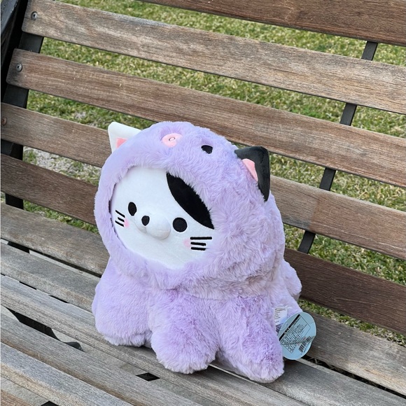 Cute 14" Takashoji 3C Cat In Purple Lavender Octopus Costume Plush NWT - Picture 3 of 4
